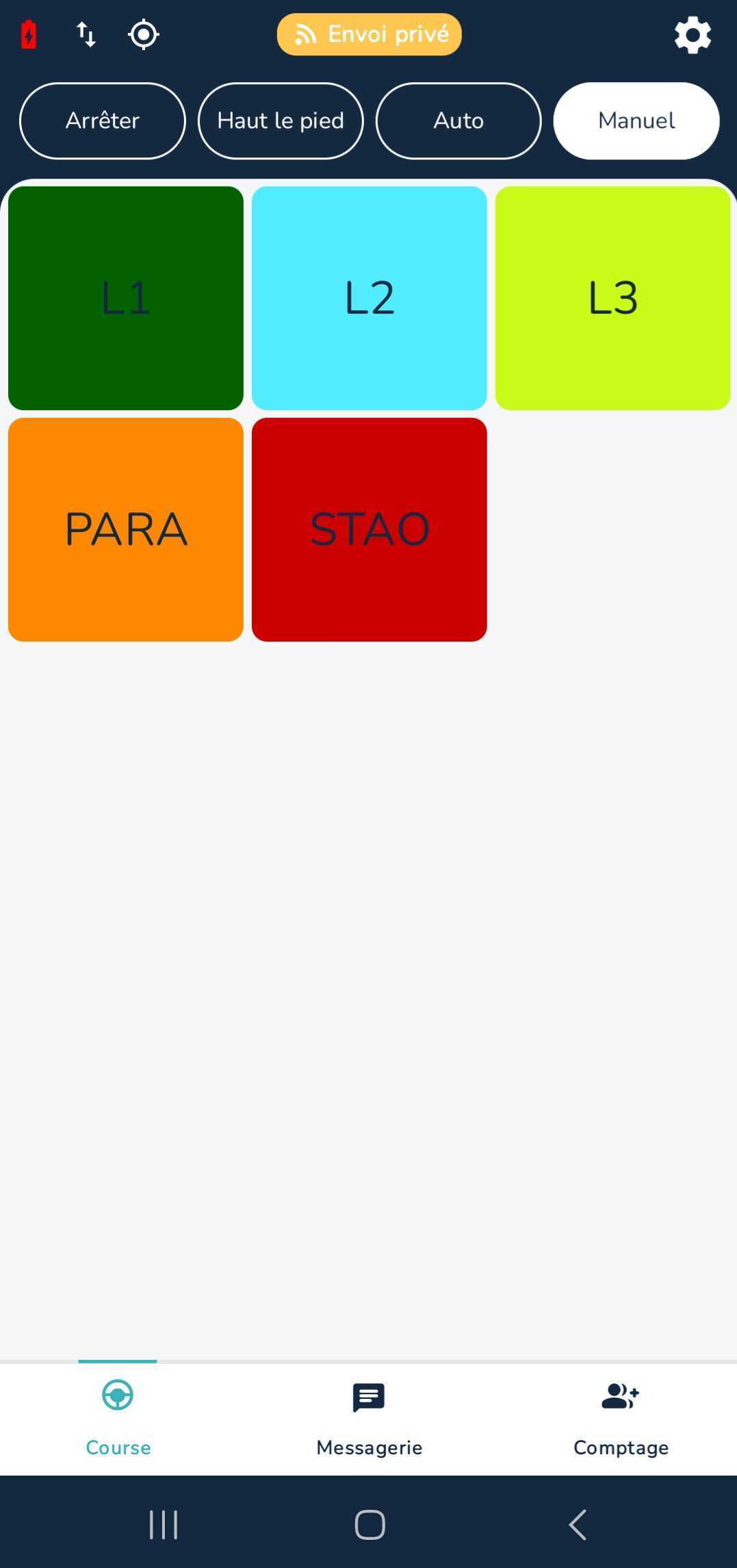 Sélection de la ligne