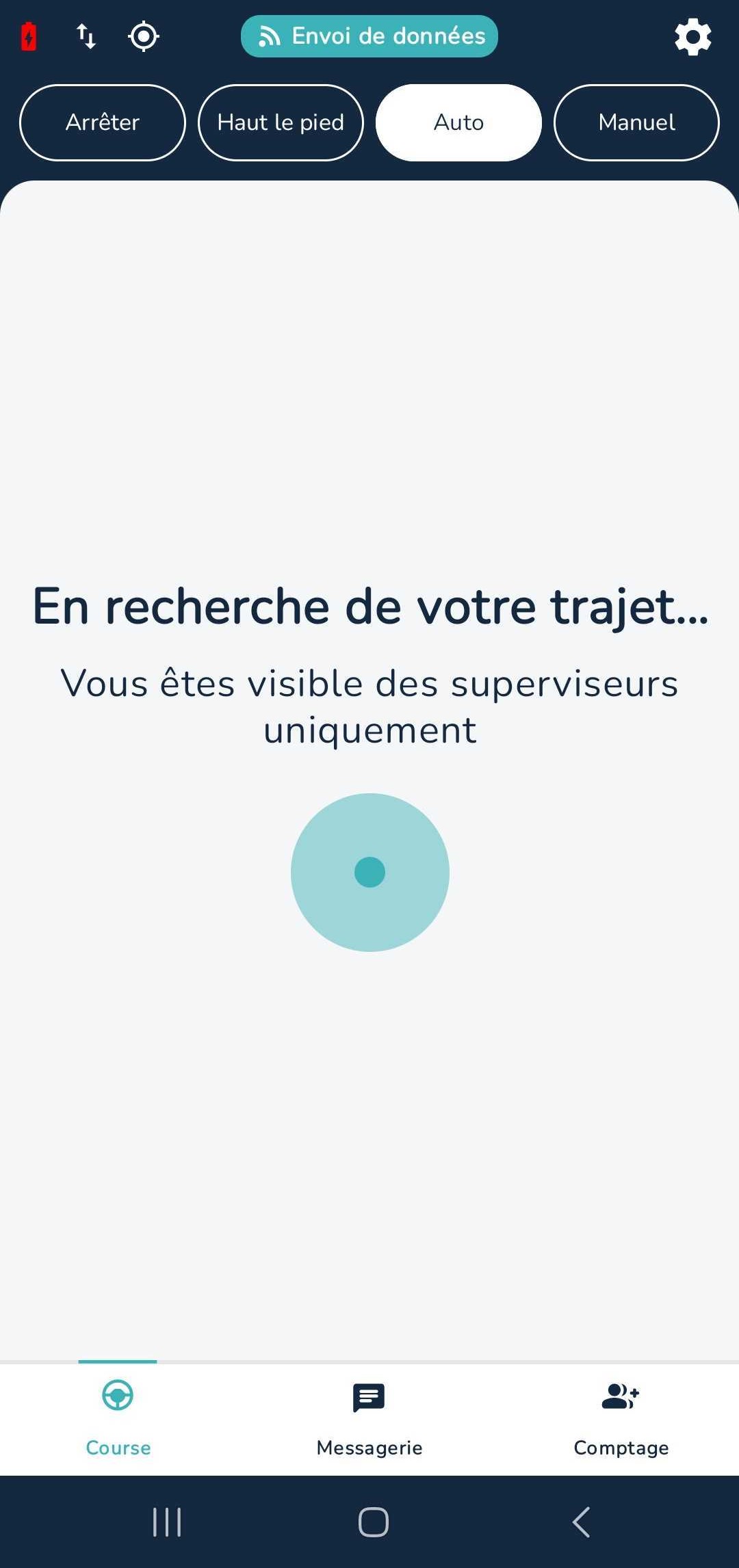 Mode automatique sélectionné