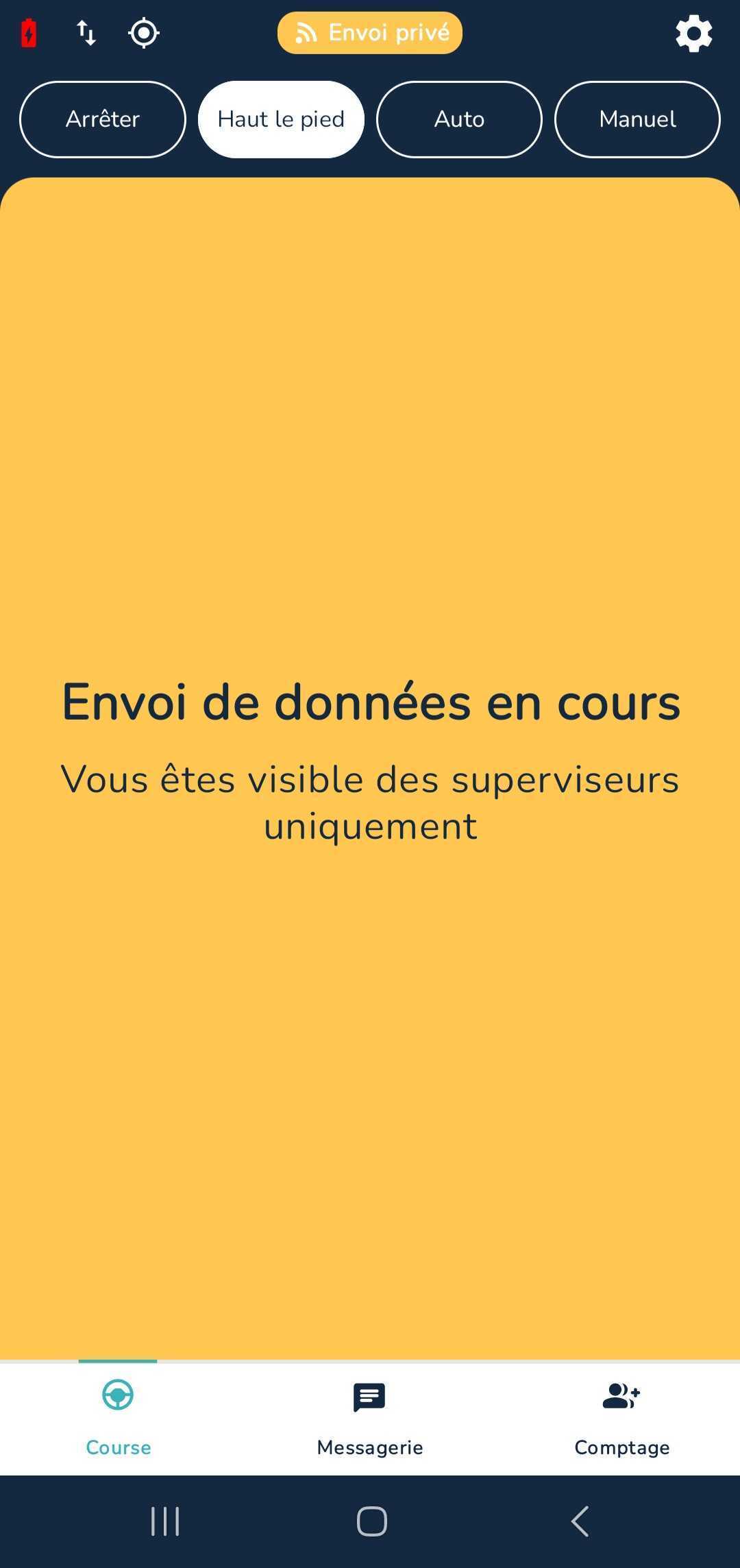 Sélection du mode sans voyageurs