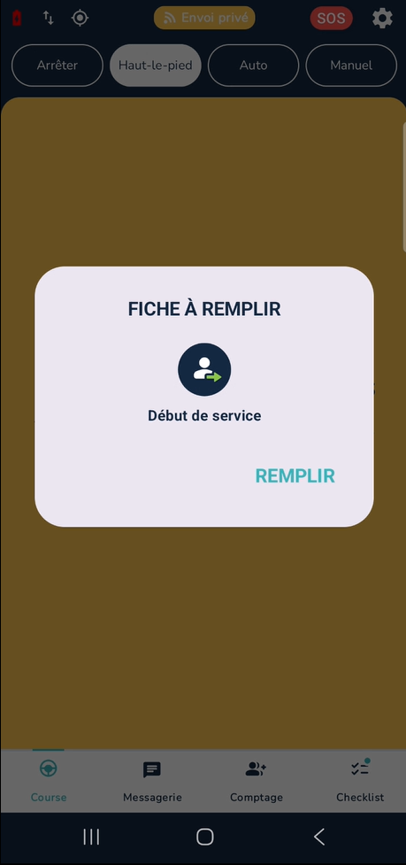 Déclenchement checklist