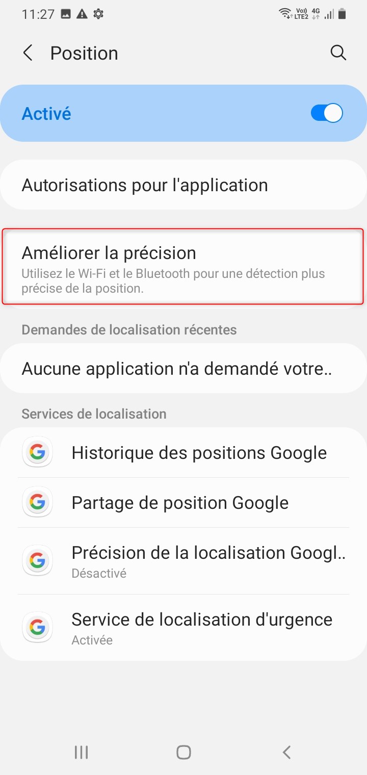 Paramètre améliorer la précision