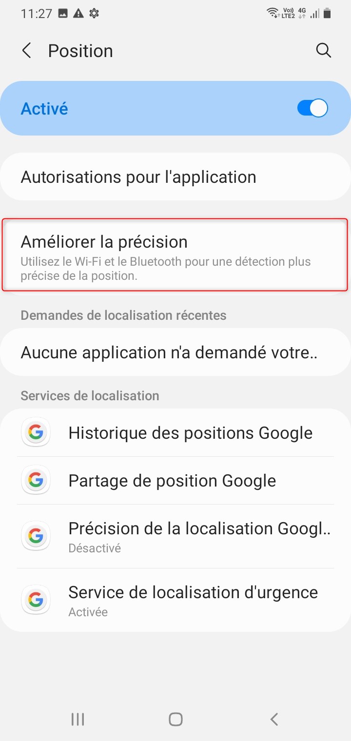 Paramètre améliorer la précision